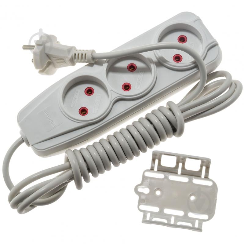 Подовжувач Quantum серія Bestline без заземлення 3 гн. білий 3 м QM-KP-00303 - фото 4 Подовжувач Quantum серія Bestline без заземлення 3 гн. білий 3 м QM-KP-00303 - фото 4