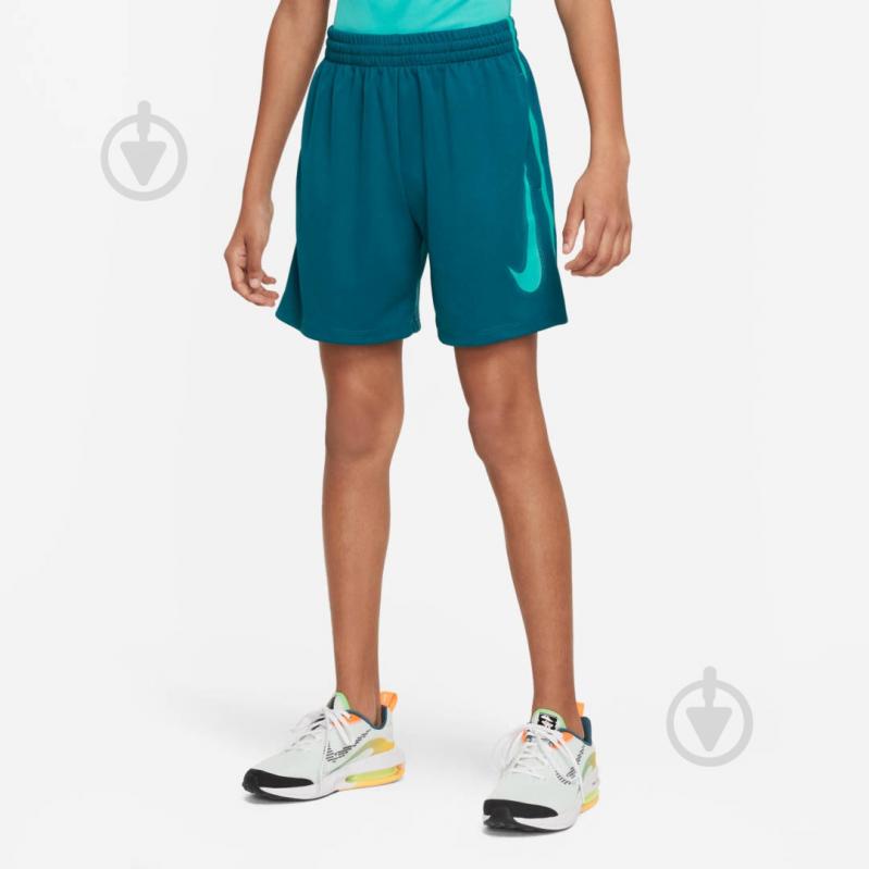 Шорти Nike B NK DF MULTI+ SHORT HBR DX5361-381 р. S зелений - фото 1