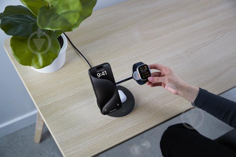 Беспроводное зарядное устройство Belkin 3в1 Magnetic Adjustable Pad Qi2 15 Вт Black - фото 12 Беспроводное зарядное устройство Belkin 3в1 Magnetic Adjustable Pad Qi2 15 Вт Black - фото 12