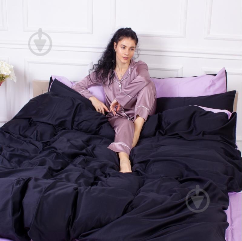 Наволочка Satin Premium 3820+0055 Lavanda 50x70 см сиреневый/черный MirSon - фото 3