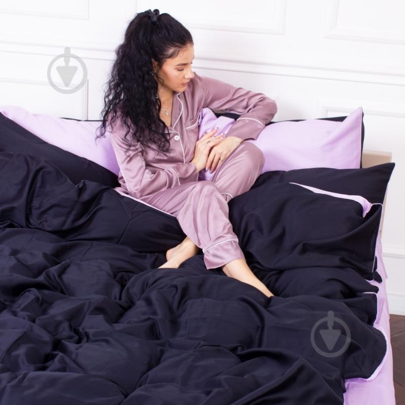 Наволочка Satin Premium 3820+0055 Lavanda 50x70 см сиреневый/черный MirSon - фото 4