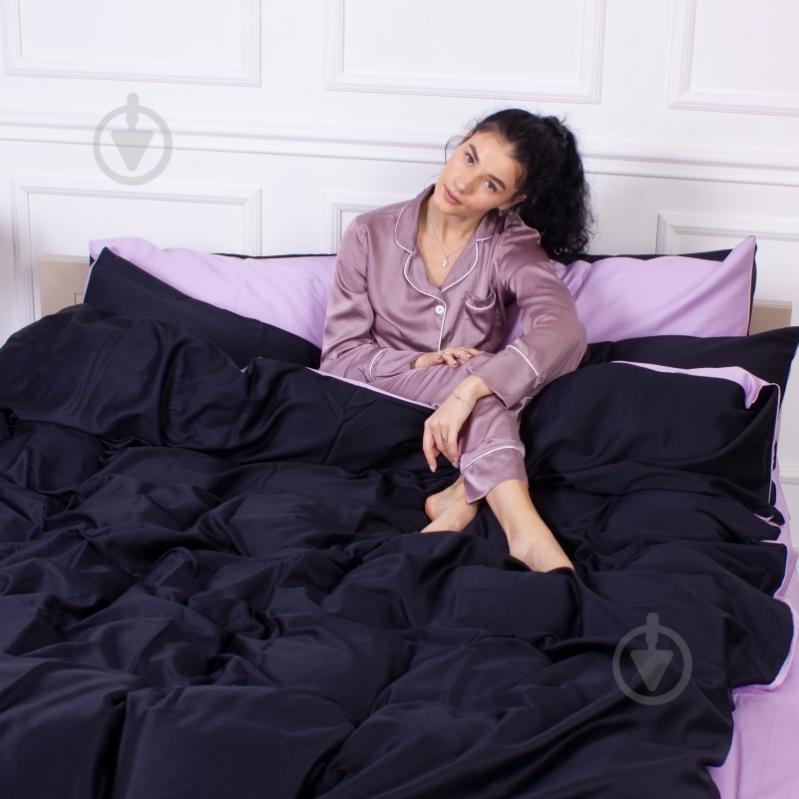 Наволочка Satin Premium 3820+0055 Lavanda 50x70 см сиреневый/черный MirSon - фото 5