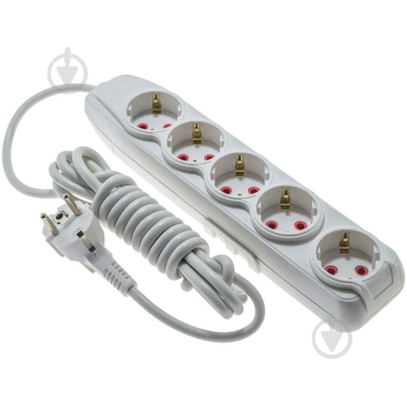 Удлинитель бытовой Quantum серия Bestline с заземлением 5 гн. белый 3 м QM-KP-00513 - фото 2 Удлинитель бытовой Quantum серия Bestline с заземлением 5 гн. белый 3 м QM-KP-00513 - фото 2