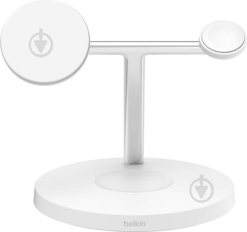 Беспроводное зарядное устройство Belkin 3в1 Magnetic Pad Qi2 15 Вт White - фото 4 Беспроводное зарядное устройство Belkin 3в1 Magnetic Pad Qi2 15 Вт White - фото 4