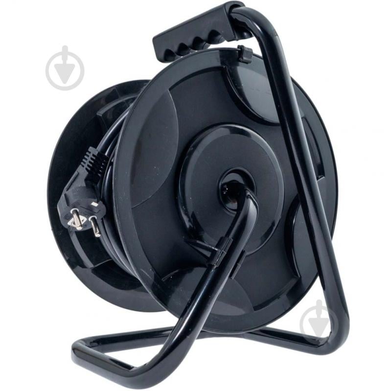 Удлинитель на катушке Quantum с заземлением 4 гн. черный с желтым 20 м QM-9D4320 - фото 4 Удлинитель на катушке Quantum с заземлением 4 гн. черный с желтым 20 м QM-9D4320 - фото 4