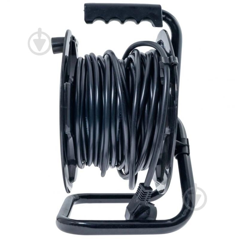 Удлинитель на катушке Quantum с заземлением 4 гн. черный с желтым 20 м QM-9D4320 - фото 5 Удлинитель на катушке Quantum с заземлением 4 гн. черный с желтым 20 м QM-9D4320 - фото 5