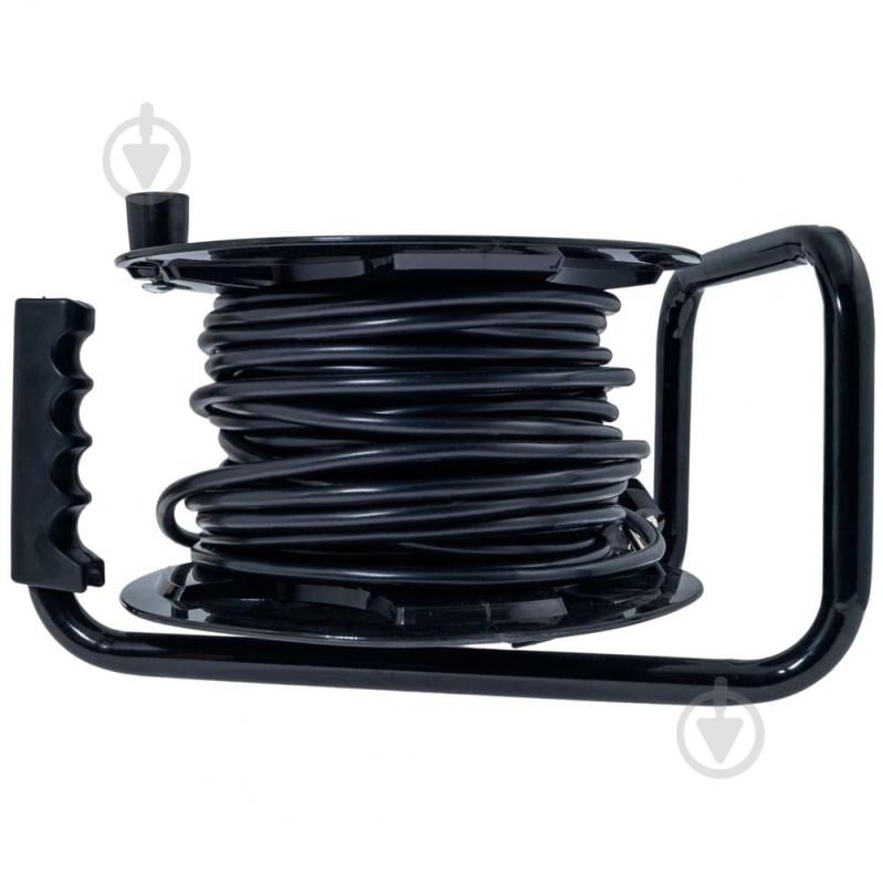 Удлинитель на катушке Quantum с заземлением 4 гн. черный с желтым 20 м QM-9D4320 - фото 6 Удлинитель на катушке Quantum с заземлением 4 гн. черный с желтым 20 м QM-9D4320 - фото 6