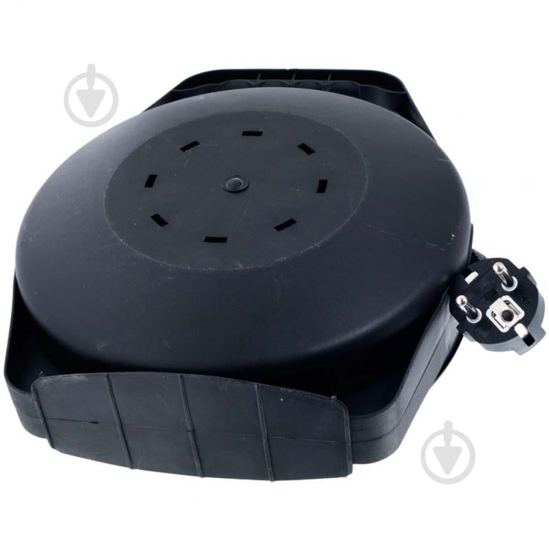 Удлинитель на катушке Quantum с термореле 8 м с заземлением 4 гн. черный с желтым QM-9D4308 - фото 4 Удлинитель на катушке Quantum с термореле 8 м с заземлением 4 гн. черный с желтым QM-9D4308 - фото 4