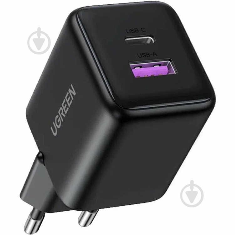 Зарядное устройство UGREEN 2xUSB 30W X516 GaN черный - фото 2