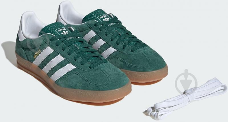 ᐉ Кросівки чоловічі Adidas GAZELLE INDOOR JI2062 р.40 2/3 зелені