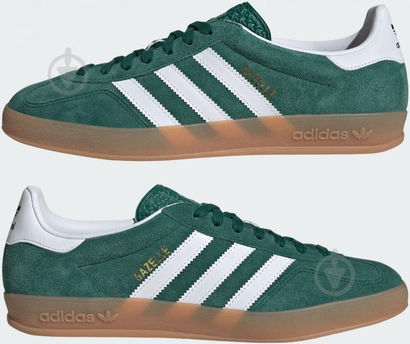 ᐉ Кросівки чоловічі Adidas GAZELLE INDOOR JI2062 р.40 2/3 зелені