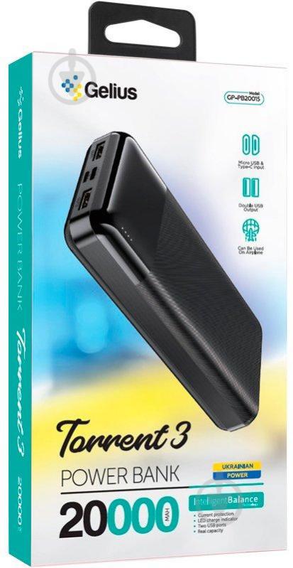 Повербанк Gelius Pro Torrent 3 20000 mAh black (GP-PB20015) - фото 9