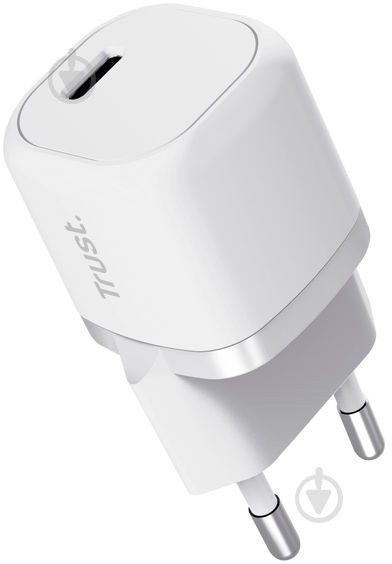 Сетевое зарядное устройство Trust Maxo 20 Вт USB-C PD White - фото 1