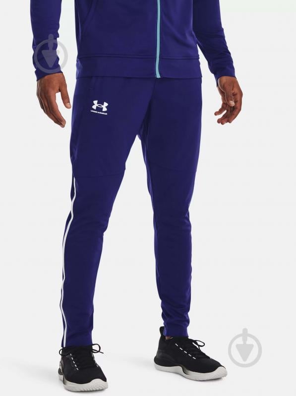 Брюки Under Armour PIQUE TRACK PANT 1366203-468 р. S синий - фото 1