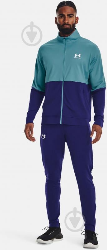 Брюки Under Armour PIQUE TRACK PANT 1366203-468 р. S синий - фото 3