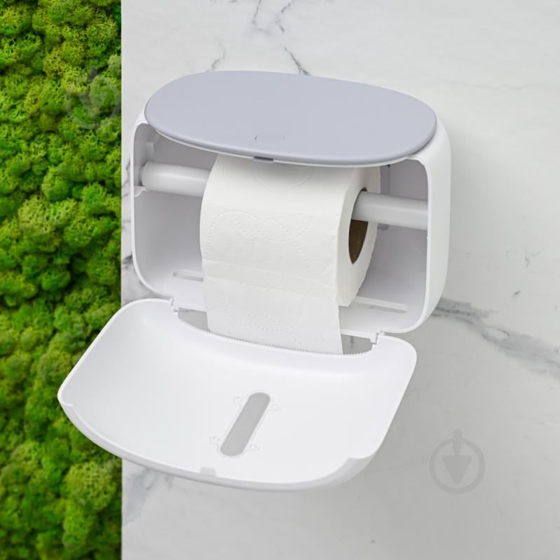 Держатель для туалетной бумаги MVM BP-43 White/Gray - фото 14