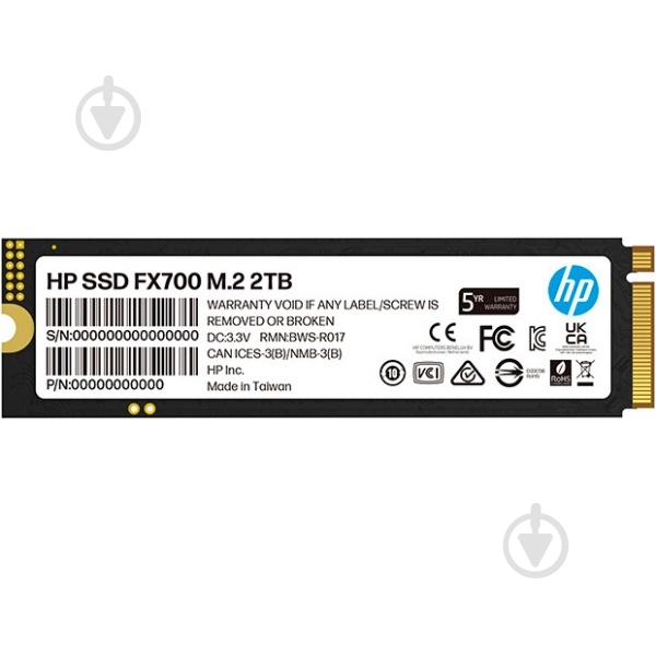 SSD-накопичувач HP 2000GB M.2 PCI Express 4.0 x4 TLC (8U2N5AA) - фото 1