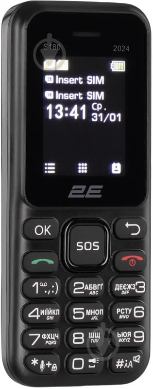 Мобильный телефон 2E S180 2024 black 694743653885 - фото 3