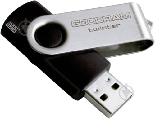 Флеш-пам'ять USB Goodram UTS2 Twister 32 ГБ USB 2.0 black/silver (UTS2-0320K0R11) - фото 3