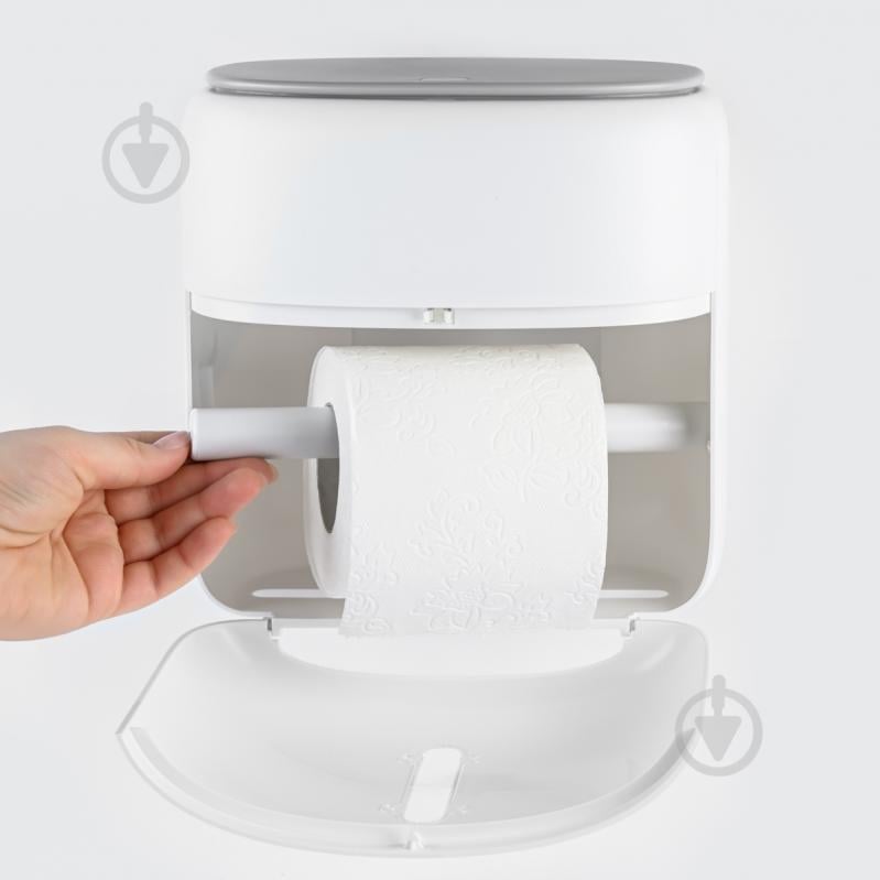 Тримач для туалетного паперу MVM BP-44 White/Gray - фото 5