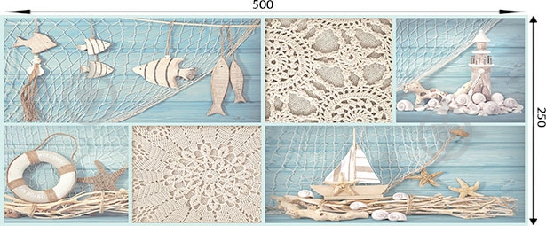 Декор Tiger морская бирюза 25x50 - фото 2