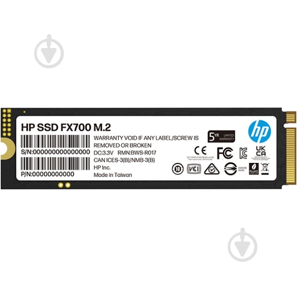 SSD-накопичувач HP 1000GB M.2 PCI Express 4.0 x4 TLC (8U2N3AA) - фото 1