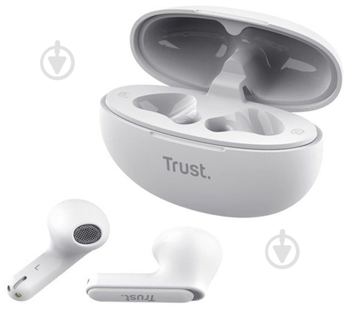 Навушники бездротові Trust Yavi Earphones white (25173_TRUST) - фото 4 Навушники бездротові Trust Yavi Earphones white (25173_TRUST) - фото 4
