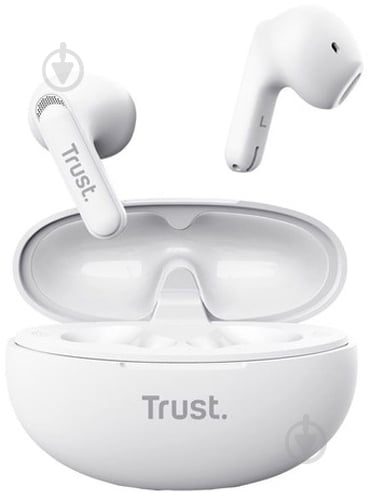 Навушники бездротові Trust Yavi Earphones white (25173_TRUST) - фото 1 Навушники бездротові Trust Yavi Earphones white (25173_TRUST) - фото 1