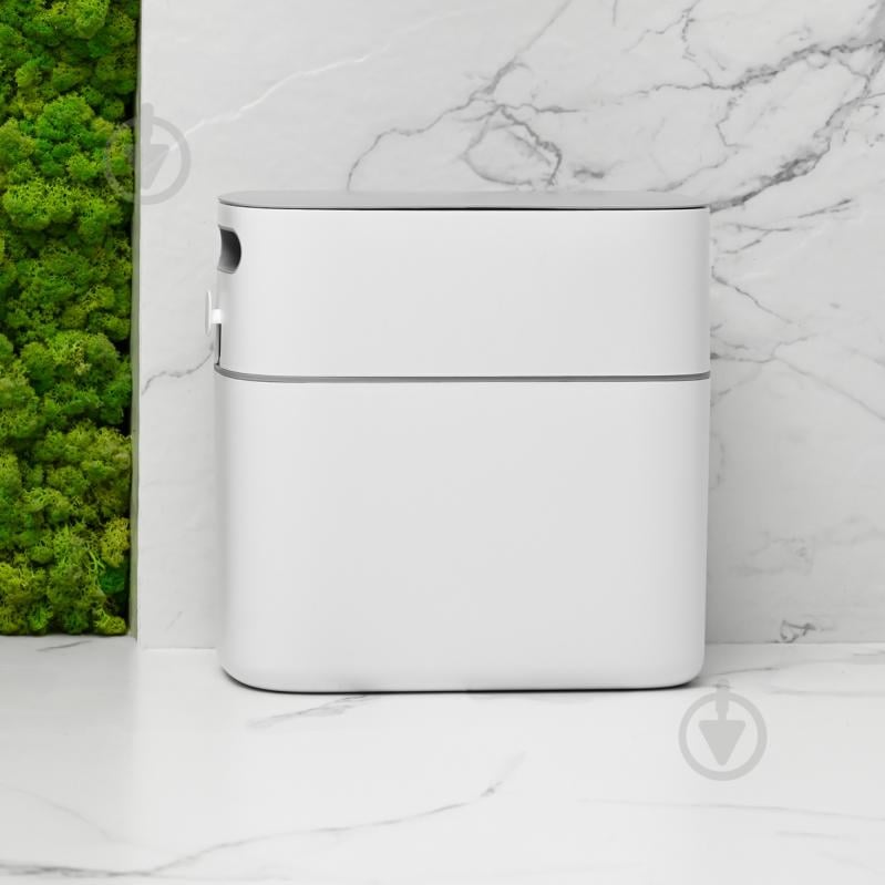 Ведро для мусора MVM BIN-22 12L White/Gray - фото 6