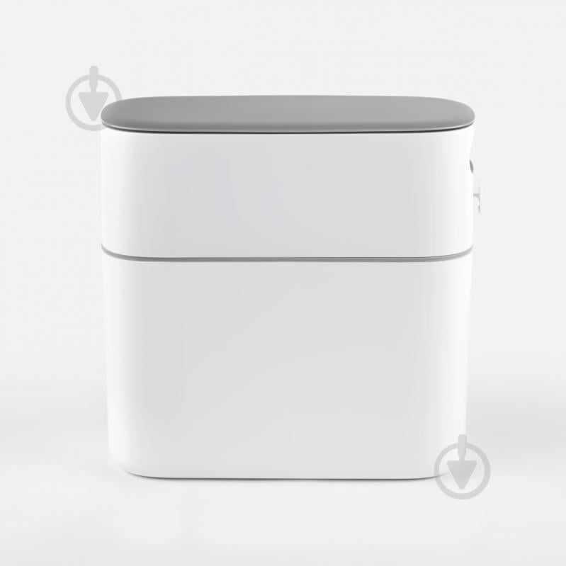 Ведро для мусора MVM BIN-22 12L White/Gray - фото 3