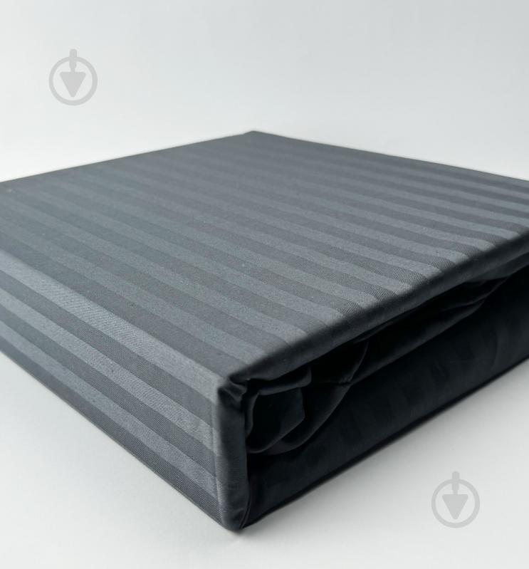 Простирадло Сатин Boston Iron Grey Stripe 120x200 см сірий U-tek - фото 1 Простирадло Сатин Boston Iron Grey Stripe 120x200 см сірий U-tek - фото 1