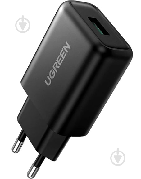 Сетевое зарядное устройство UGREEN CD122 18W QC3.0 USB Fast Charger 3A Black (70273) - фото 1