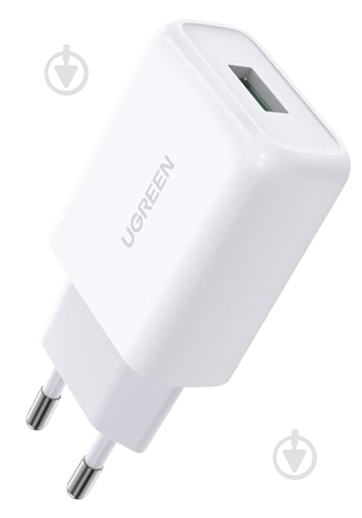 Мережевий зарядний пристрій UGREEN CD122 18W QC3.0 USB Fast Charger 3A White (10133) - фото 1