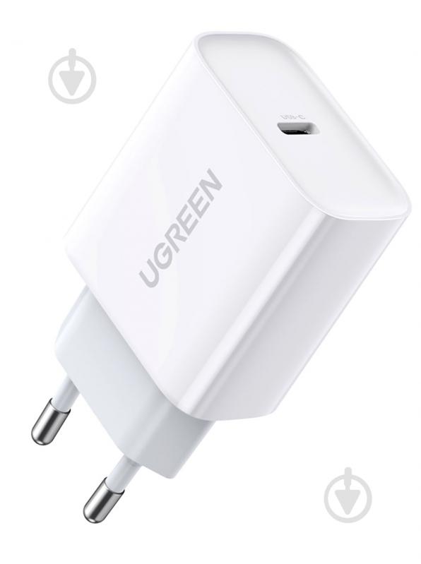 Мережевий зарядний пристрій UGREEN CD137 Fast Charging Power Adapter with PD QC4.0 20W 3A White - фото 1