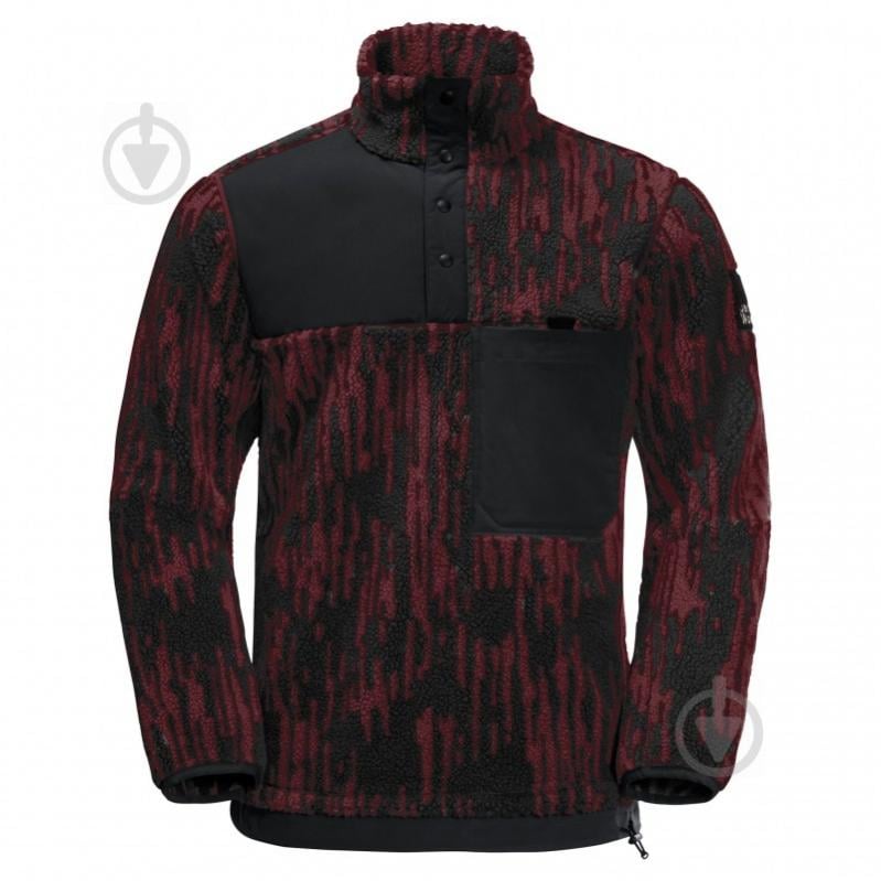 Джемпер Jack Wolfskin 368 FEARLESS SNAP JAQUARD M 1709801-8886 р. Xl бордовий - фото 1