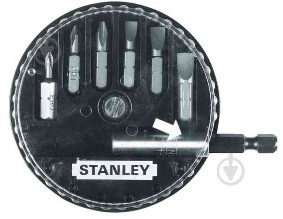 Набор насадок Stanley отверточная (SL4,5/5,5/6,5>PH0/1/2) магнитный держатель 1/4" 7 шт. 1-68-735 - фото 2