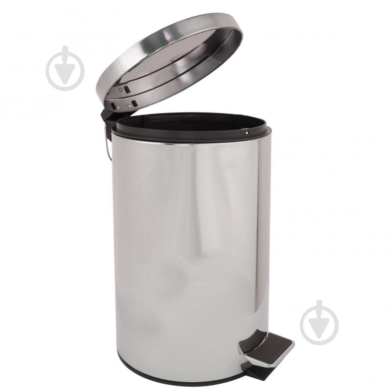 Ведро для ванной AlexValex с педалью 12 л, нержавеющая сталь - фото 2 Ведро для ванной AlexValex с педалью 12 л, нержавеющая сталь - фото 2