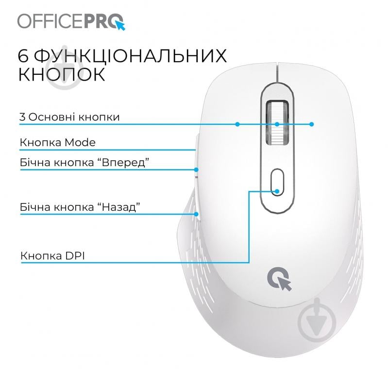 Мышка беспроводная Boya M265W Silent Click White (M265W) - фото 10