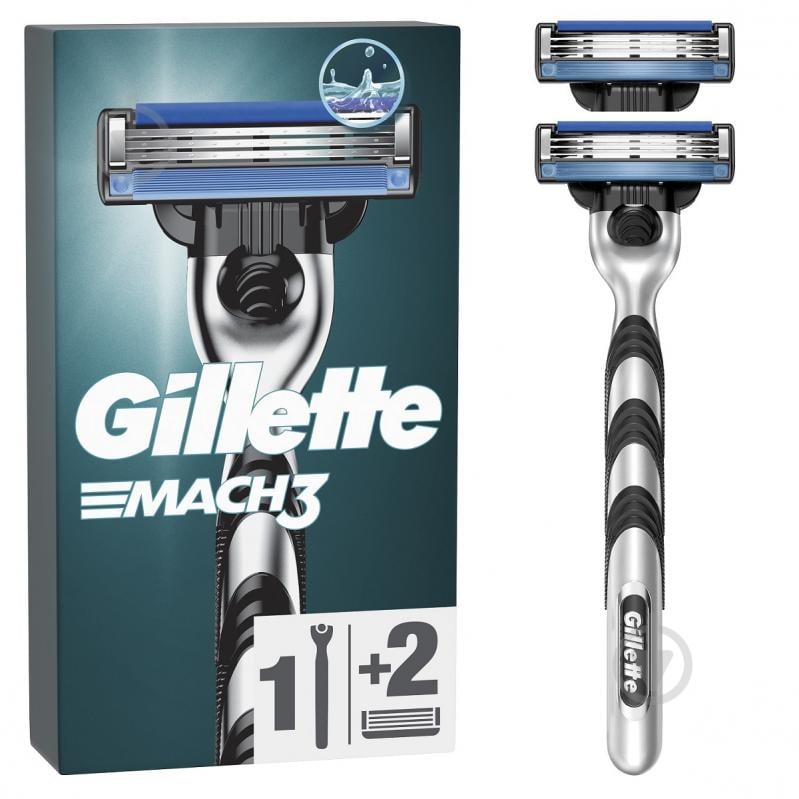 Станок для гоління Gillette MACH3 + 2 картриджа 1 шт. - фото 1