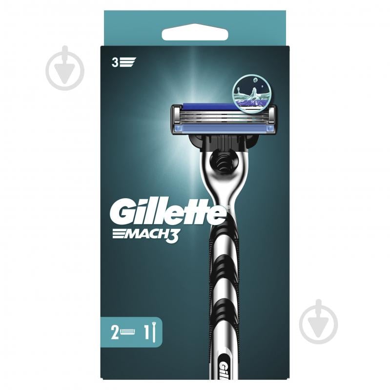 Станок для гоління Gillette MACH3 + 2 картриджа 1 шт. - фото 2