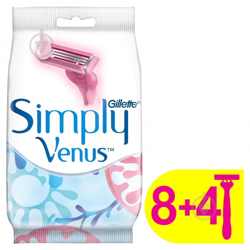 Станки одноразові Gillette Venus Simply 3 12 шт. - фото 1