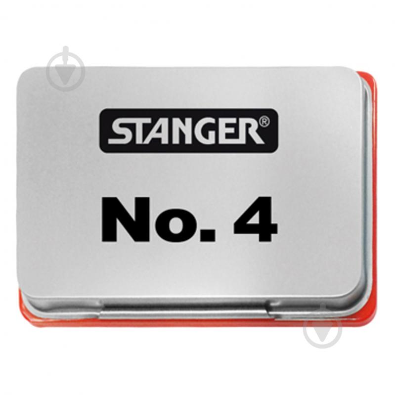 Подушка штемпельна 68х48 мм червона No.4 (380003) Stanger - фото 1