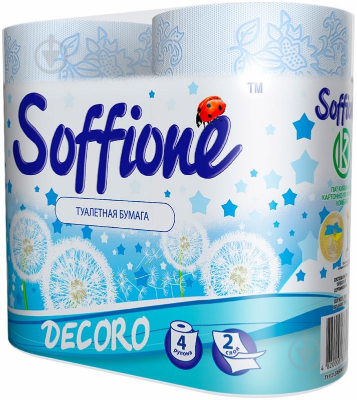 Soffione Decoro блакитний двошаровий 4 шт. - фото 2