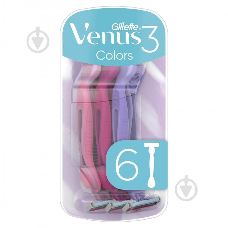 Станки одноразовые Gillette Venus 3 6 шт. - фото 1