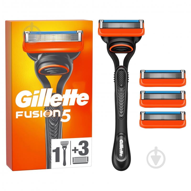 Станок для бритья Gillette Fusion 5 c 4 сменными картриджами 1 шт. - фото 1