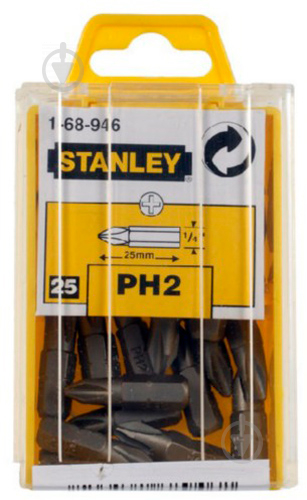 Насадка Stanley отверточная "Philips" PH2 х 25 мм 25 шт. 1-68-946 - фото 1