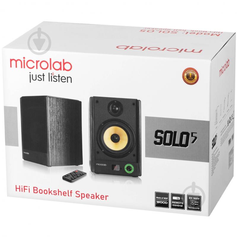 Акустическая система Microlab SOLO 5 2.0 black/brown - фото 5