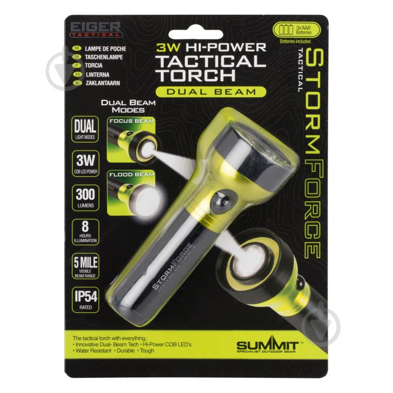 Фонарик Summit StormForce Dual Beam COB 3 W черный - фото 3