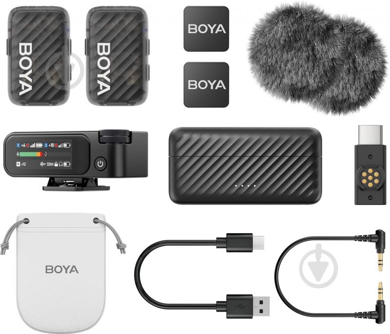Микрофон петличный Boya Type-C/TRS Black (MIC 2-02) - фото 4
