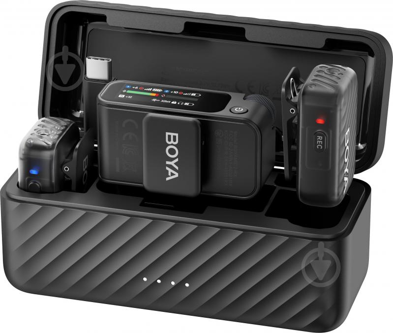 Микрофон петличный Boya Type-C/TRS Black (MIC 2-02) - фото 1
